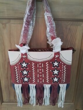 Montana West American Pride Fringed Tote Handbag*NWT*
